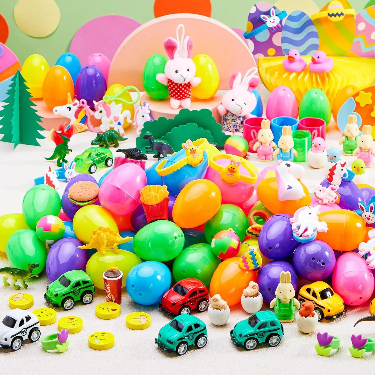 36pcs/48pcs/60pcs/80pcs/100pcs/120pcs/144pcs/160pcs/200pcs Prefilled Easter Eggs Toys