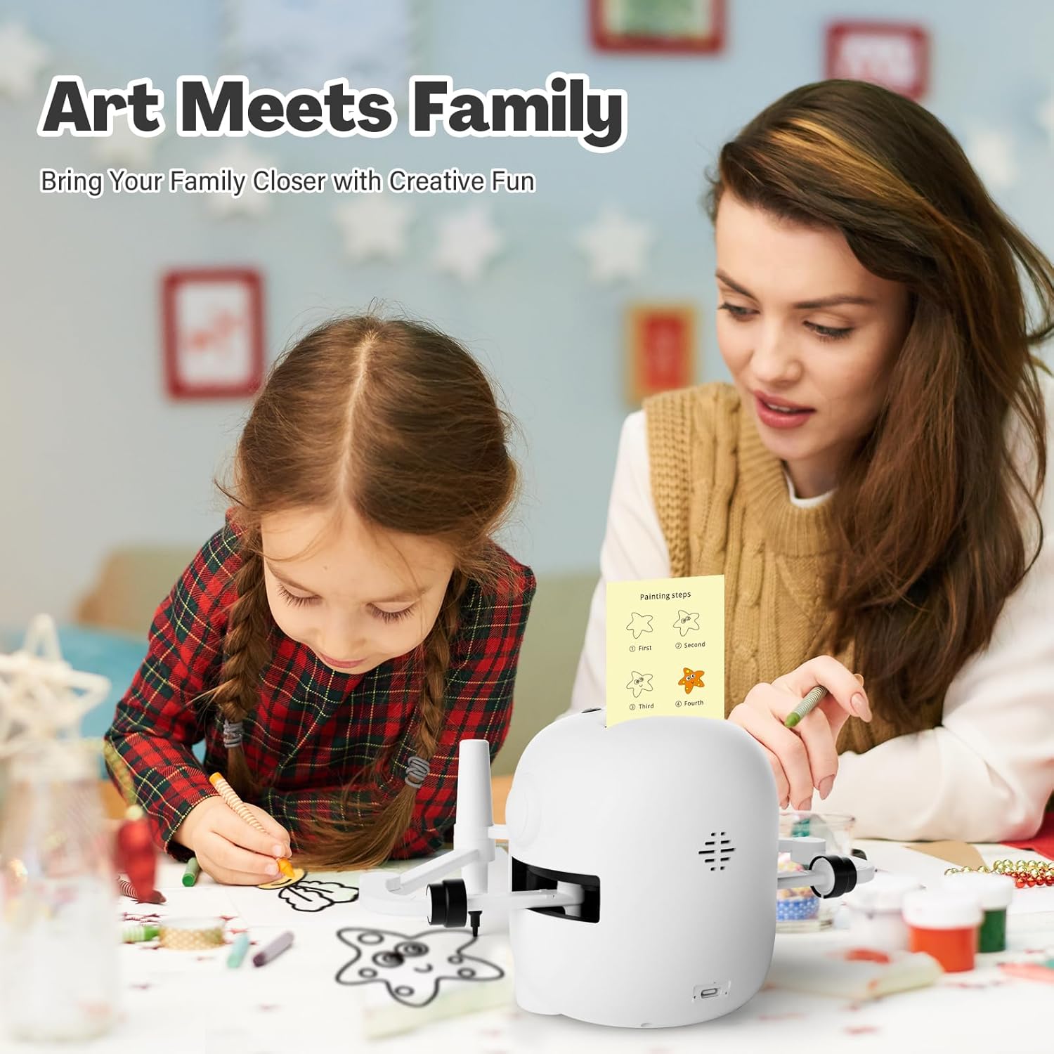 ⏰ Clearance ends in 24 hours! 💥 Drawing Robot for Kids with 150 Cards, Voice Interactive Educational Drawing Machine, Montessori Painting Learning Toys for 3 4 5 6 7 8 Year Old Boys Girls Birthday Party