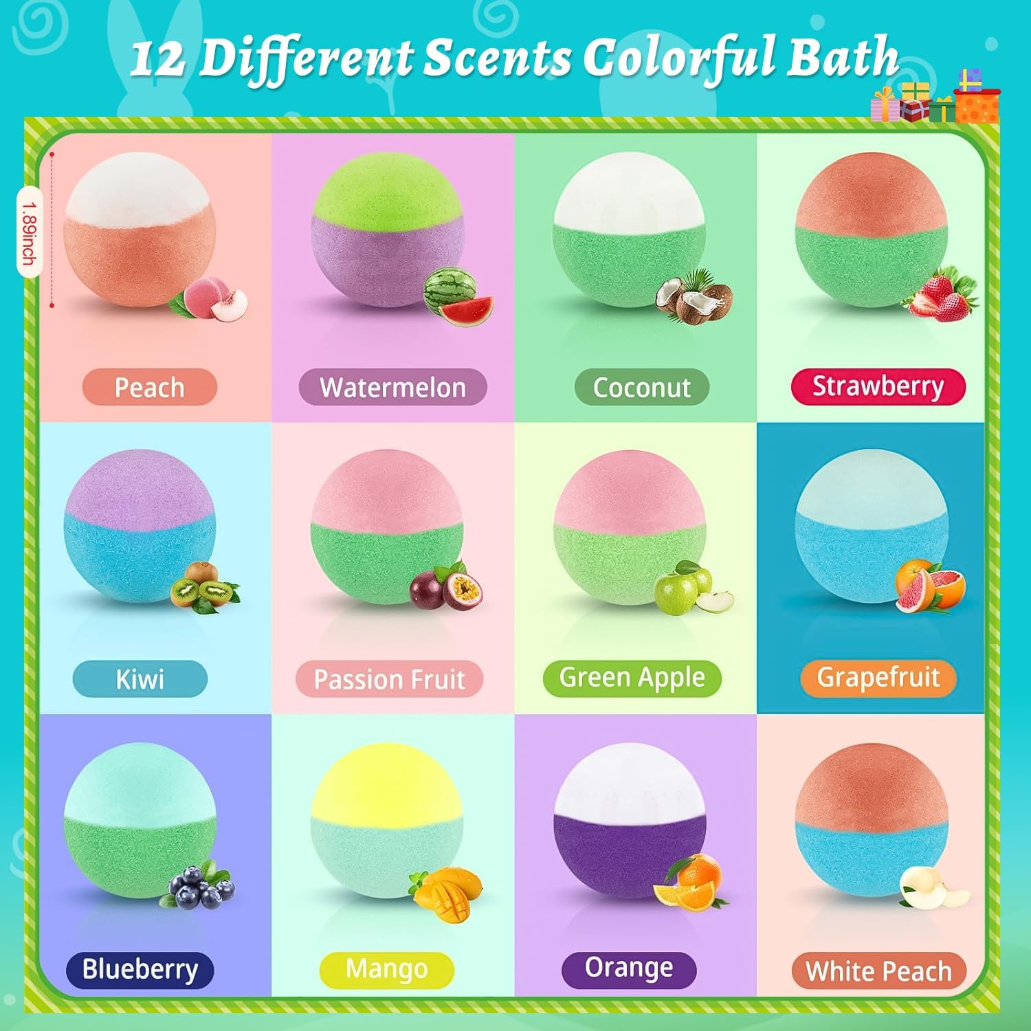 🎁 Bath Bombs for Kids with Surprise Inside 🐰