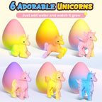 🎁 Unicorn Hatching Rainbow Eggs for Kids - 6 Pack Unicorn Toys Craft Kits for Boys & Girls