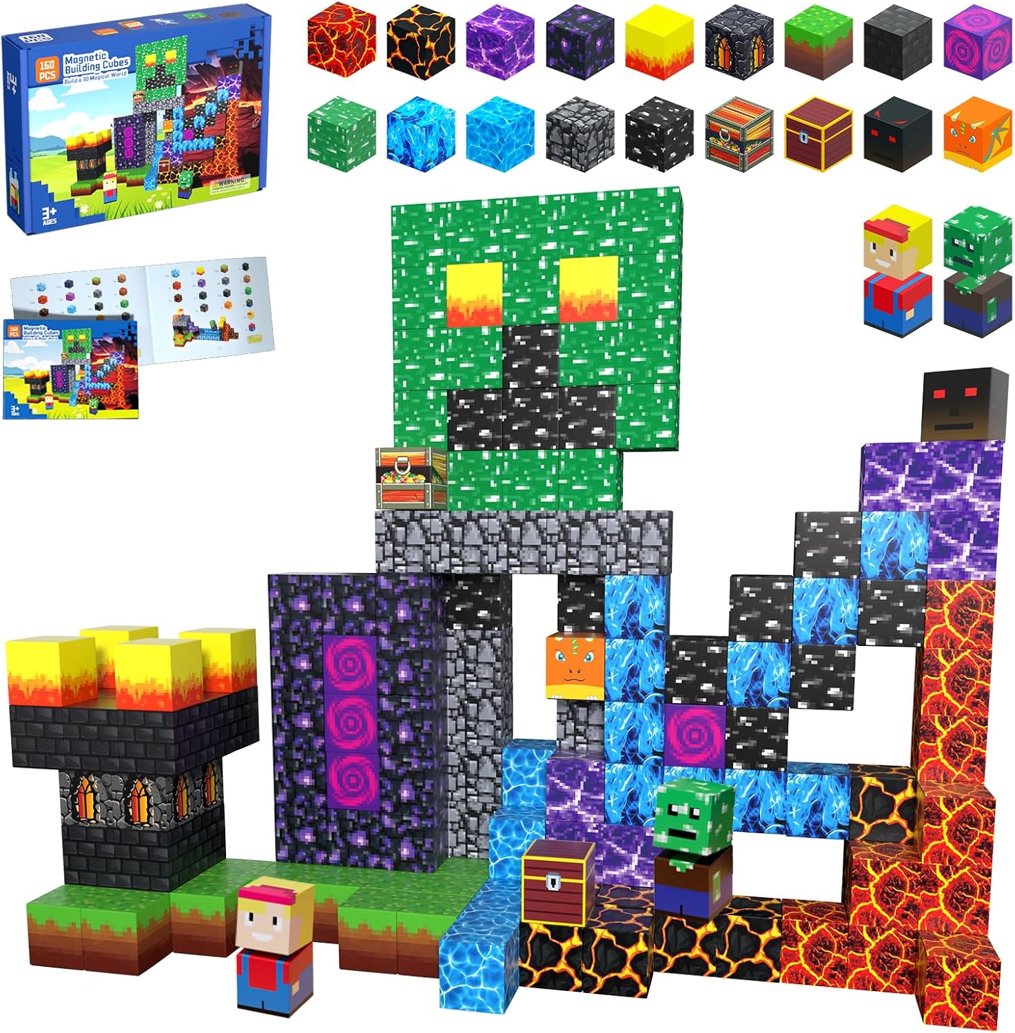 🏗️ Minecraft‑Style Pixel World | 3D Magnetic Blocks Building Se