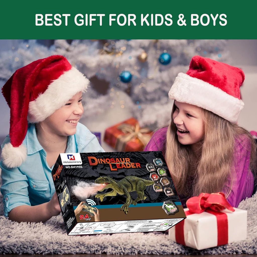 ⏰Kids' Gifts 💥 Remote Control Dinosaur Jurassic T Rex Toys for Boys Electronic RC Spray Raptor Walking Roaring Tyrannosaurus Rex Realistic 18.1" Rechargeable Birthday Gift for Kids Girls 3 4 5 6 7