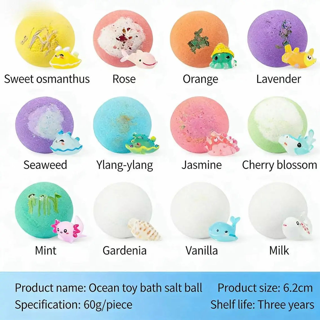 ✨ Magical Surprise Bath Bombs for Kids | 12-Pack Gift Set with Hidden Toys