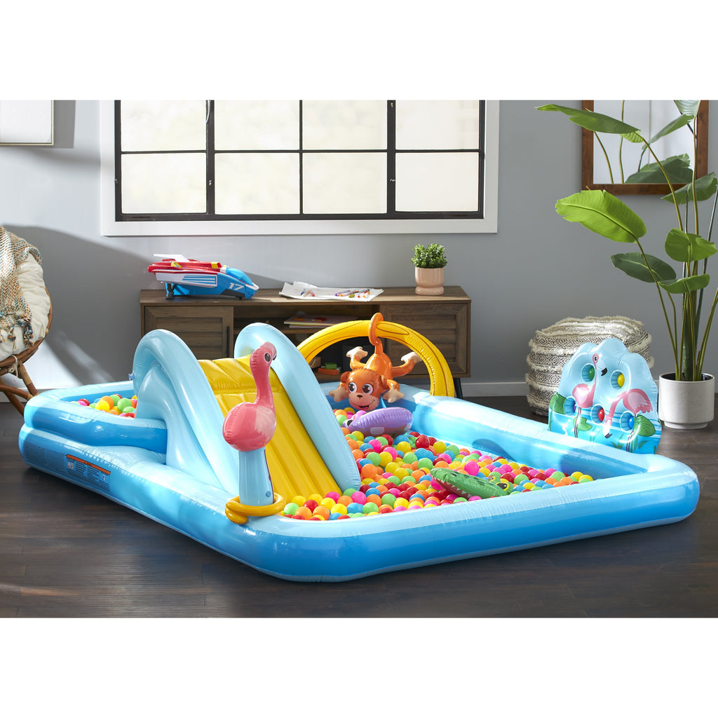 Intex 96" x 78" x 28" Inflatable Jungle Adventure Play Center Spray Kiddie Pool