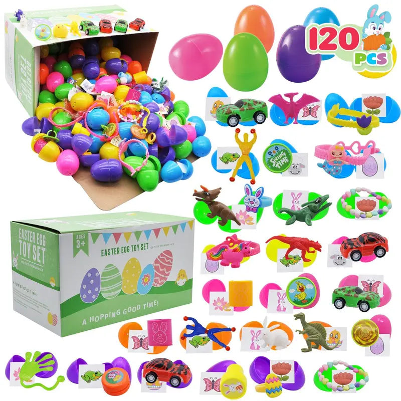 36pcs/48pcs/60pcs/80pcs/100pcs/120pcs/144pcs/160pcs/200pcs Prefilled Easter Eggs Toys