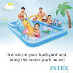 Intex 96" x 78" x 28" Inflatable Jungle Adventure Play Center Spray Kiddie Pool
