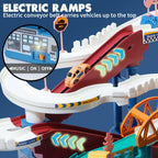 Dinosaur Race Track Playset Toys for Kids Car Ramp Track Set Toys Adventure Car Garage Parking Toy