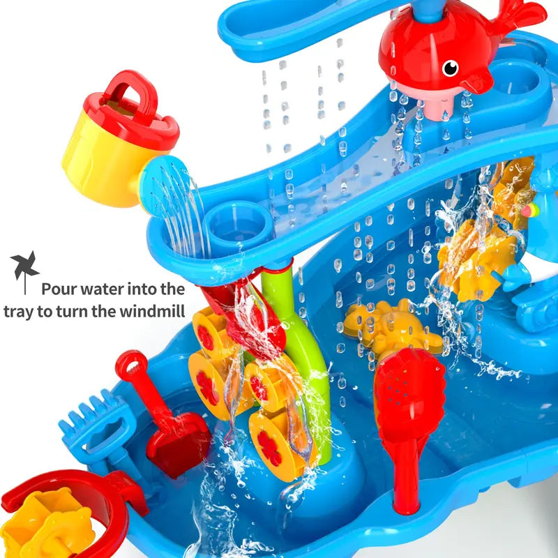 🏖️ 3 Tier Sand and Water Table Summer Outdoor Play Set